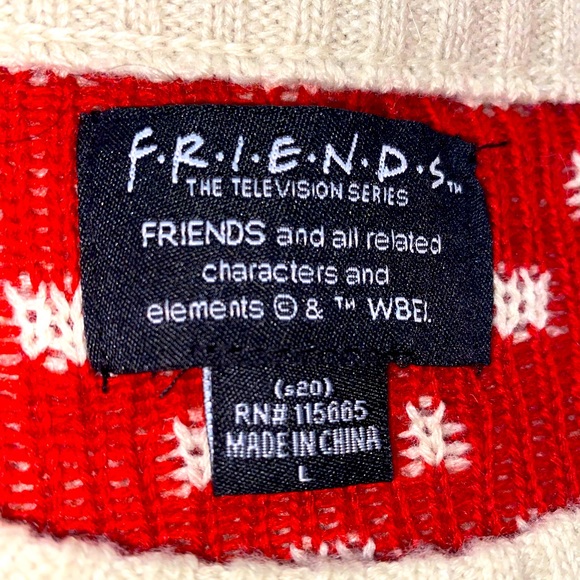 NWOT Friends Christmas Sweater Men’s Size L - Picture 2 of 6